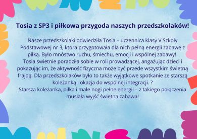 WIZYTA UCZENNICY SZKOŁY PODSTAWOWEJ I WSPÓLNE ZABAWY Z PIŁKĄ