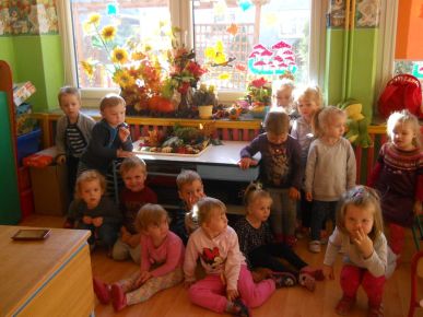 Dary jesieni w kąciku przyrody maluszków